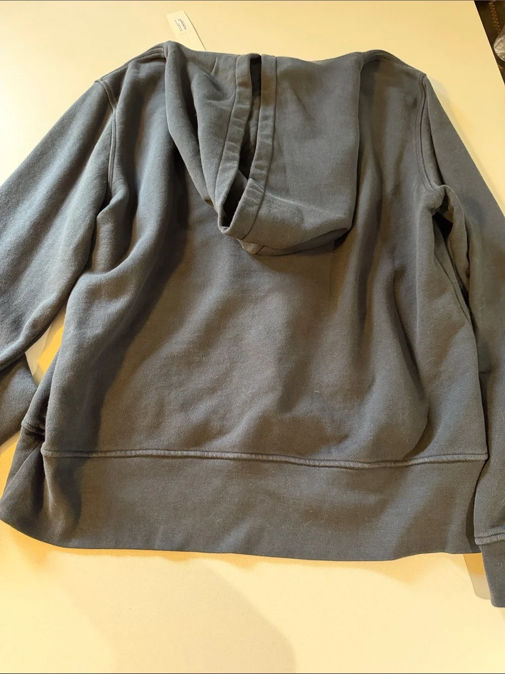 imogene + willie Deadstock Crewneck Hoodie with Cream 'RELAX' Skeleton Graphic